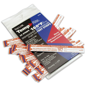 Dishwashing Test Strips, 160oF